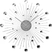 Karlsson Wall Clock Sunburst Crystal - Silver - 50CM