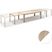 Skovby Sm24 pöytä vitolajad tammi / valkoinen laminaatti 200-356(512)x100x73 cm