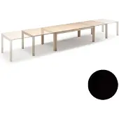 Skovby Sm24 pöytä svartlackad tammi 200-356(512)x100x73 cm