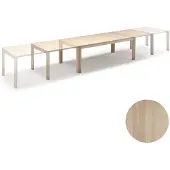 Skovby Sm24 pöytä massiivipuu valkoöljytty tammi 200-356(512)x100x73 cm