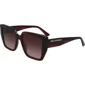 Karl Lagerfeld Aurinkolasit KL6036S N 52/19/140 Raidallinen burgundinpunainen Zyl NAISILLE KL6036S N