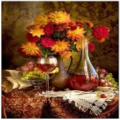 Enjoy Puzzle ENJOY Dahlias and Wine 1000p palapeli