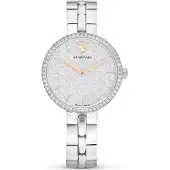 Swarovski Analoginen kello 'Jewelry' roseekulta / hopea