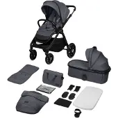 Lionelo 2-in-1 yhdistelmävaunut kantokopalla ja rattailla kaikkiin vuodenaikoihin 22 kg – Layla Grey Stone