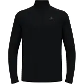 Odlo Men's Mid Layer Essential 1/2 Zip Black - Black Pitkähihaiset treenitopit XL