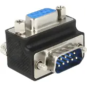 DeLOCK – D-Sub 9 pin male > female 270° angled Nut and Screw changeable (65595)