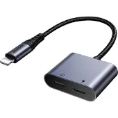 JOYROOM Adapter DAC 2-in-1 Lightning to Lightning/ Lightning, 60W, 0.12m, Black (JR-SY-L02)
