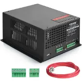 Vevor CO2 -laservirtalähde, 100 W, virtalähde 100 W:n laserputkelle, vakiovirtasuoja, avoimen piirin suojaus, nopea lämmönhukka, yhteensopiva useiden merkkien laserkaiverrus- ja leikkurien kanssa