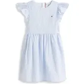 Tommy Hilfiger Seersucker Dress Ss - Blue - 152