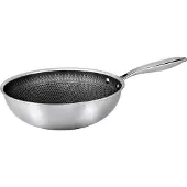 Haws Santo hybrid pinnoitettu wok-pannu 28 cm Ruostumaton teräs
