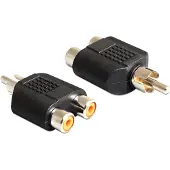 DeLOCK 84499, RCA, 2xRCA, Musta