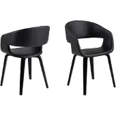 Ebuy24 2 tuolin sarja Nova, musta