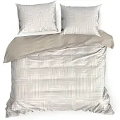 Eurofirany Vuodevaatesetti POS Satin 160x200 valkoinen abstrakti, vetoketjullinen, 3-osainen