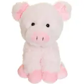 Teddykompaniet Teddy Farm, Sitting Pig - Pink - H:18CM