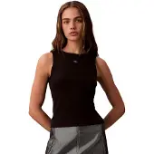 Calvin Klein Jeans Toppi 'Tank' musta / valkoinen