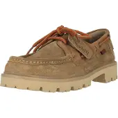 Clarks Shoes for man. 26186178 Cleyhill Boat beige leather shoes (40), Flat, 1 to 3 cm, Suede, Laces, Casual