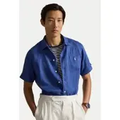 Ralph Lauren Classic Fit Linen Camp Shirt - Blue - M