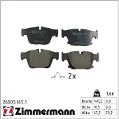 ZIMMERMANN Jarrupalasarja (4kpl), levyjarru 26803.165.1