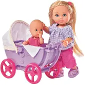 Simba Evi Love Doll Walk 12 cm nukke ja rattaat
