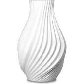 Lyngby Porcelæn Twist Vase H18 Cm Hvid Porcelæn - White - 18 CM