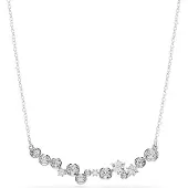 Swarovski Ketju 'Constella' hopea / läpinäkyvä