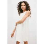 Mango Short Balloon Dress - Cream - 152