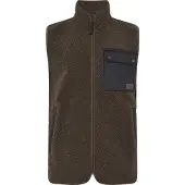 Didriksons Rasmus, fleece liivi, miehet, dark mocha