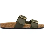 Tommy Hilfiger Th Classic Cork Sandal Leather - Khaki green - 41