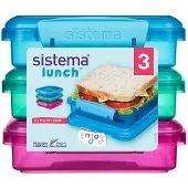 Sistema Eväslaatikko - Sandwich Box - 450 ml - 3 kpl - Vaaleanpu - - OneSize - Eväslaatikot