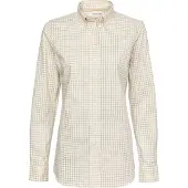 Chevalier Florence Shooting Fit Stretch Shirt Women Highland Green Tattersall 38W