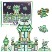 Leantoys Avaruusasema 4D Magneettiset tiilet 108el LEAN Lelut