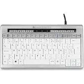 BakkerElkhuizen – BakkerElkhuizen S-board 840, Tenkeyless (80–87 %), Langallinen, USB, Näppäimen saksikytkin, AZERTY, Vaaleanharmaa, Valkoinen (BNES840DBE)