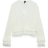 Vero Moda Vmfeline Ls Short Top Exp - White - S