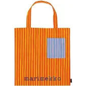 Marimekko Piccolo kangaskassi Oranssi, taskulla, 43x44