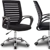 Retoo Toimistotuoli Retoo ergonominen verkkoselkänojalla, musta, jopa 120 kg