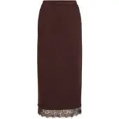 Vila Viewie Hw Lace Midi Skirt - Brown - S