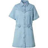 Levi's Ss Logan Western Dress Blasted - Blue - S