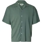 Selected Slhrlxair Mix Ss Shirt - Green - S