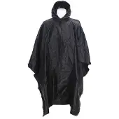 101 Inc Fostex Poncho Ripstop (Color: Black)