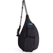 KAVU Mini Rope Bag Cotton Crossbody Sling - musta