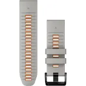 Garmin QuickFit 26 mm sumunharmaa/oranssi silikoniranneke 010-13281-02
