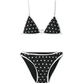 LMTD Nlfzinnio Dot Bikini - Black - 146-152