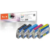 Peach PI200-849, Musta, Syaani, Magenta, Keltainen, 13 ml, 9 ml, 5 kpl, 1000 sivua, Monipakkaus