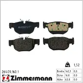 ZIMMERMANN Jarrupalasarja (4kpl), levyjarru 26409.160.1