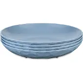 Koziol Club syvä lautanen Ø22 cm 4-pack biokierrätysmuovi Nature flower blue