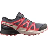 Salomon Junior Speedcross Waterproof Grisaille/Hushed Violet/Rouge Red Vaelluskengät 37