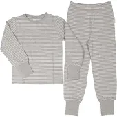Geggamoja Two Pcs Pyjamas Classic - Grey - 122-128