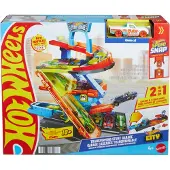 Hot Wheels City Transforming Stunt Garage - Multi/patterned - ONE SIZE