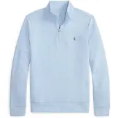 Ralph Lauren Double-Knit Mockneck Pullover - Blue - S