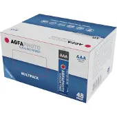 Agfa 110-859330, Kertakäyttöinen akku, AAA, Alkali, 1,5 V, 48 kpl, Musta, Sininen, Punainen, Valkoinen